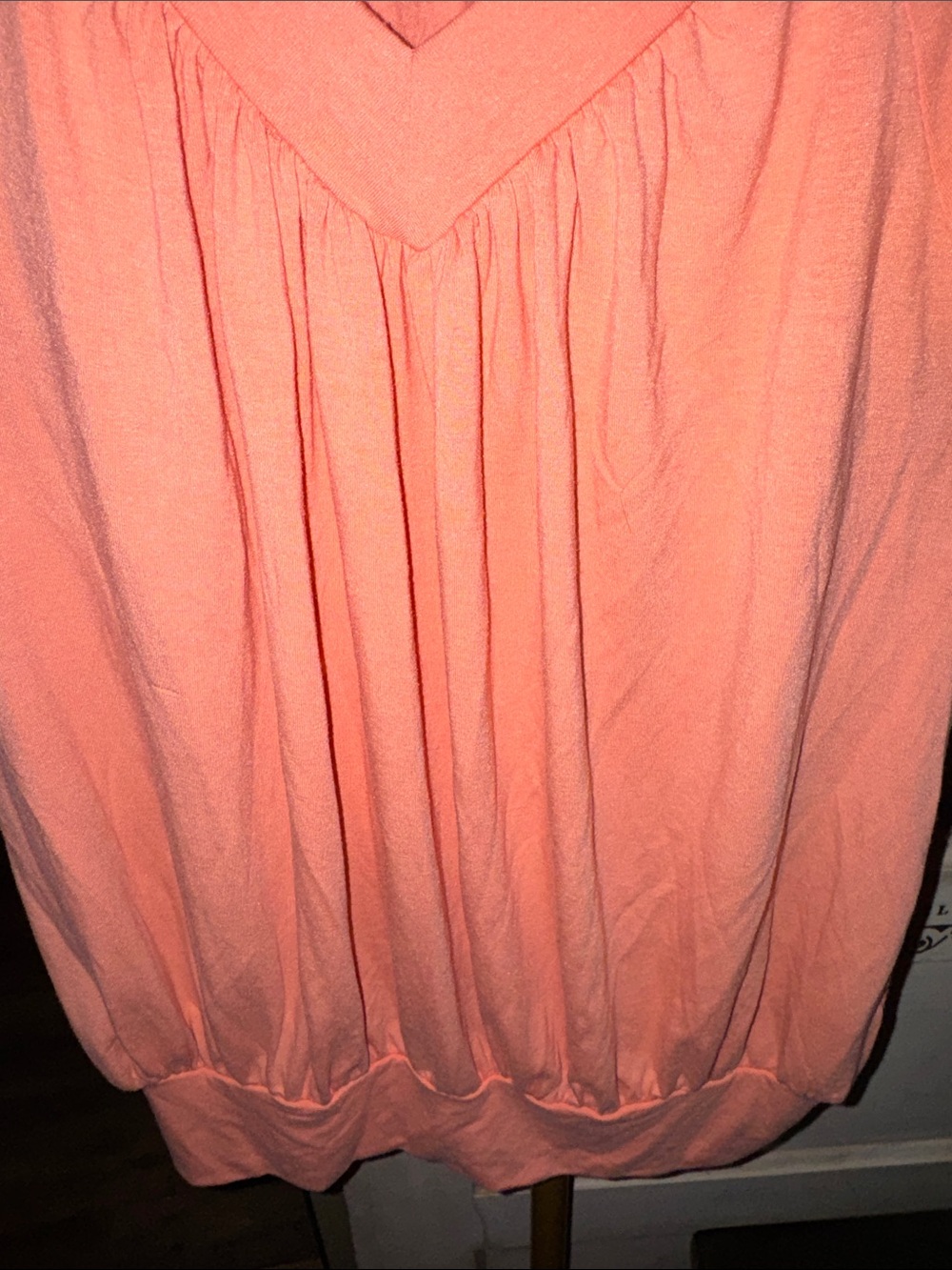 Zenana Outfitters Coral V-Neck Short Sleeve Tunic - Picture 3 of 5